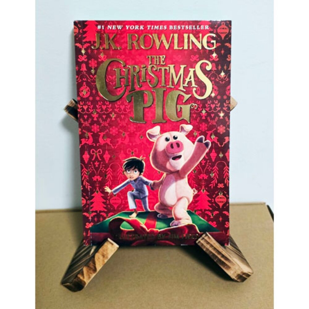 The Christmas Pig by J.K. Rowling Paperback Green Sprayed Edges Holiday Fantasy